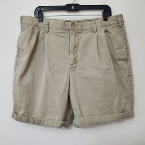NAUTICA Men's Beige Khaki Chino Shorts Canvas Pants Size 38W